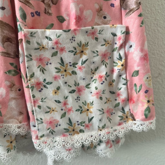 Girl’s bunny and duck pink dress, size 7/8. - Picture 3 of 4